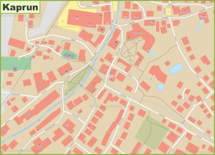 Kaprun city center map
