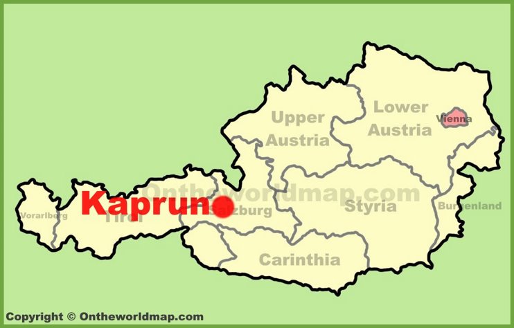 Kaprun location on the Austria Map