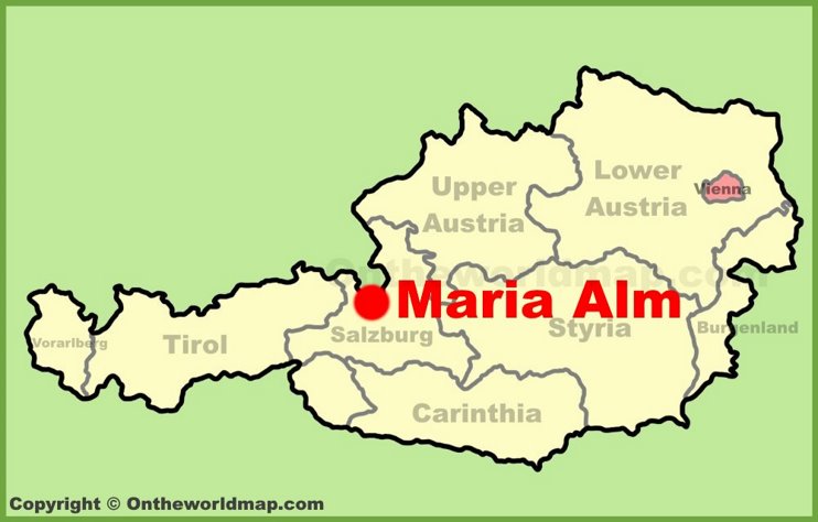 Maria Alm location on the Austria Map