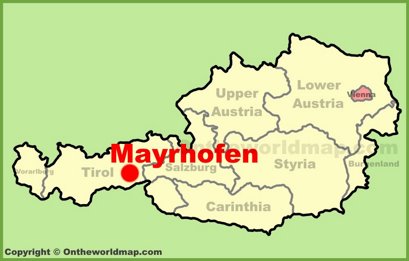 Mayrhofen Location Map