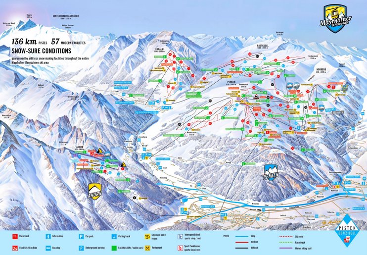 Mayrhofen ski map