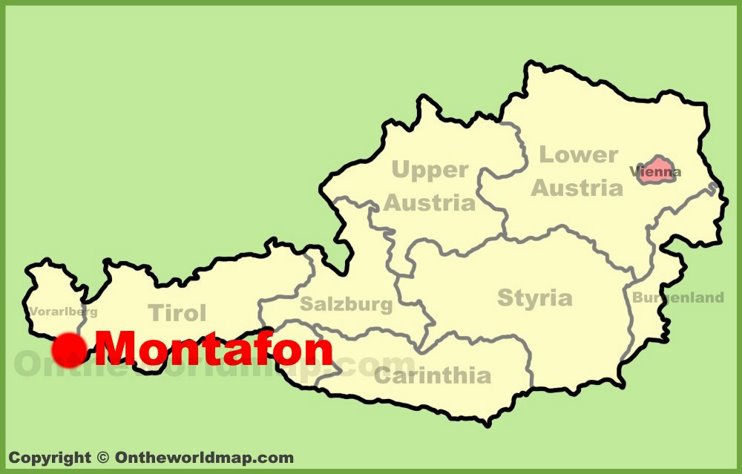 Montafon location on the Austria Map