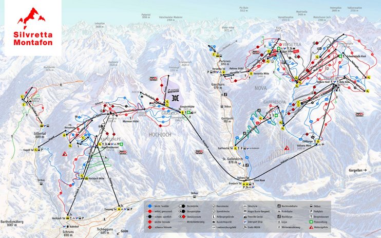 Montafon ski map