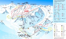 Pitztal Gletscher and Rifflsee ski map