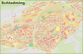 Detailed map of Schladming
