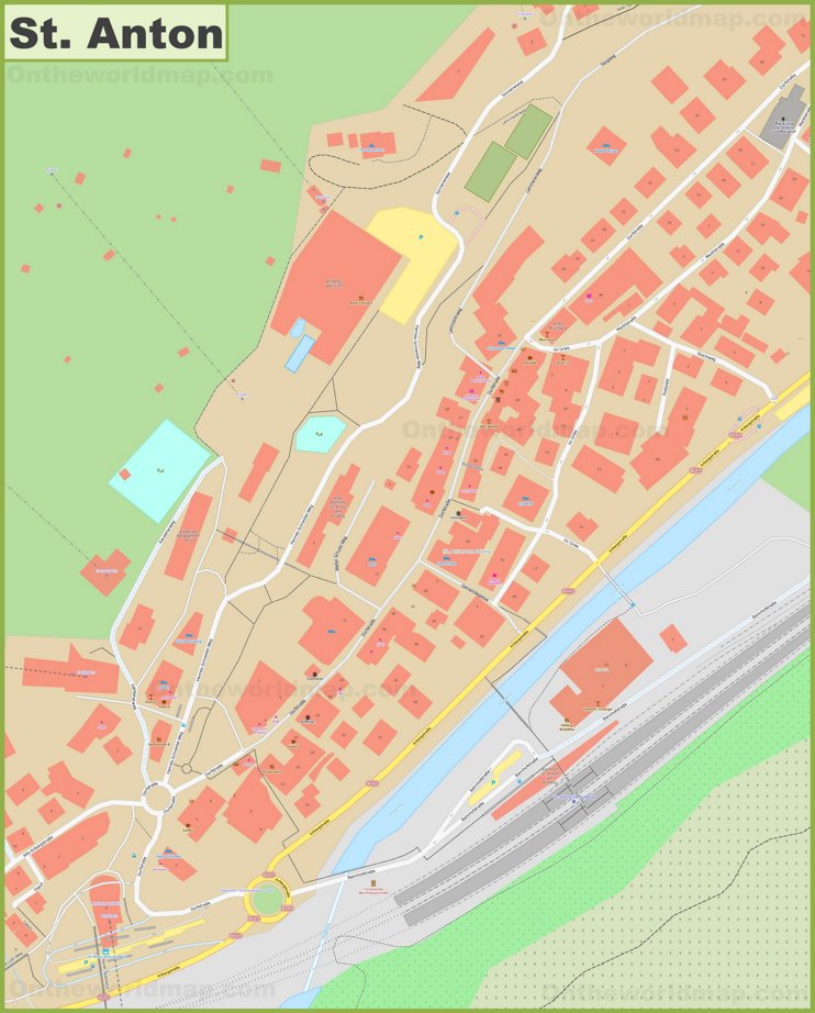 St. Anton city center map