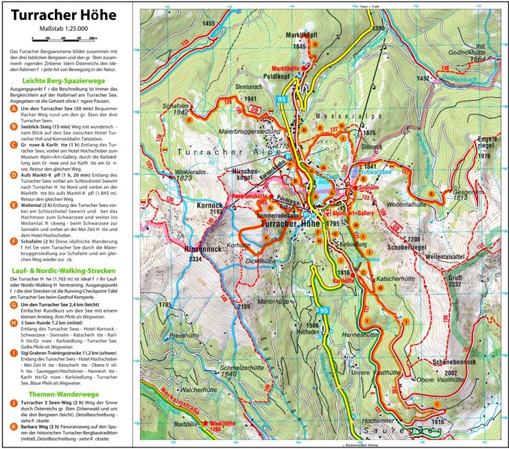 Turracher Höhe tourist map