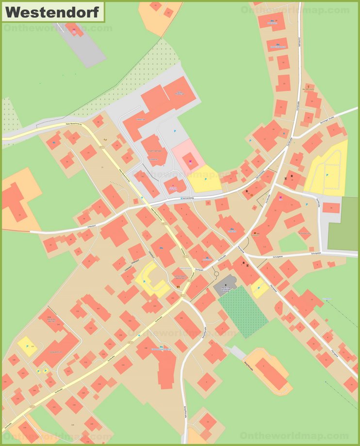 Detailed map of Westendorf
