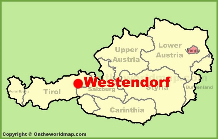 Westendorf location on the Austria Map