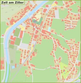 Detailed map of Zell am Ziller
