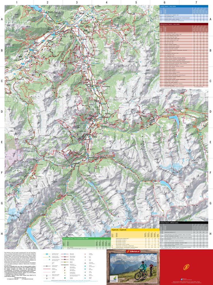 Zillertal bike map