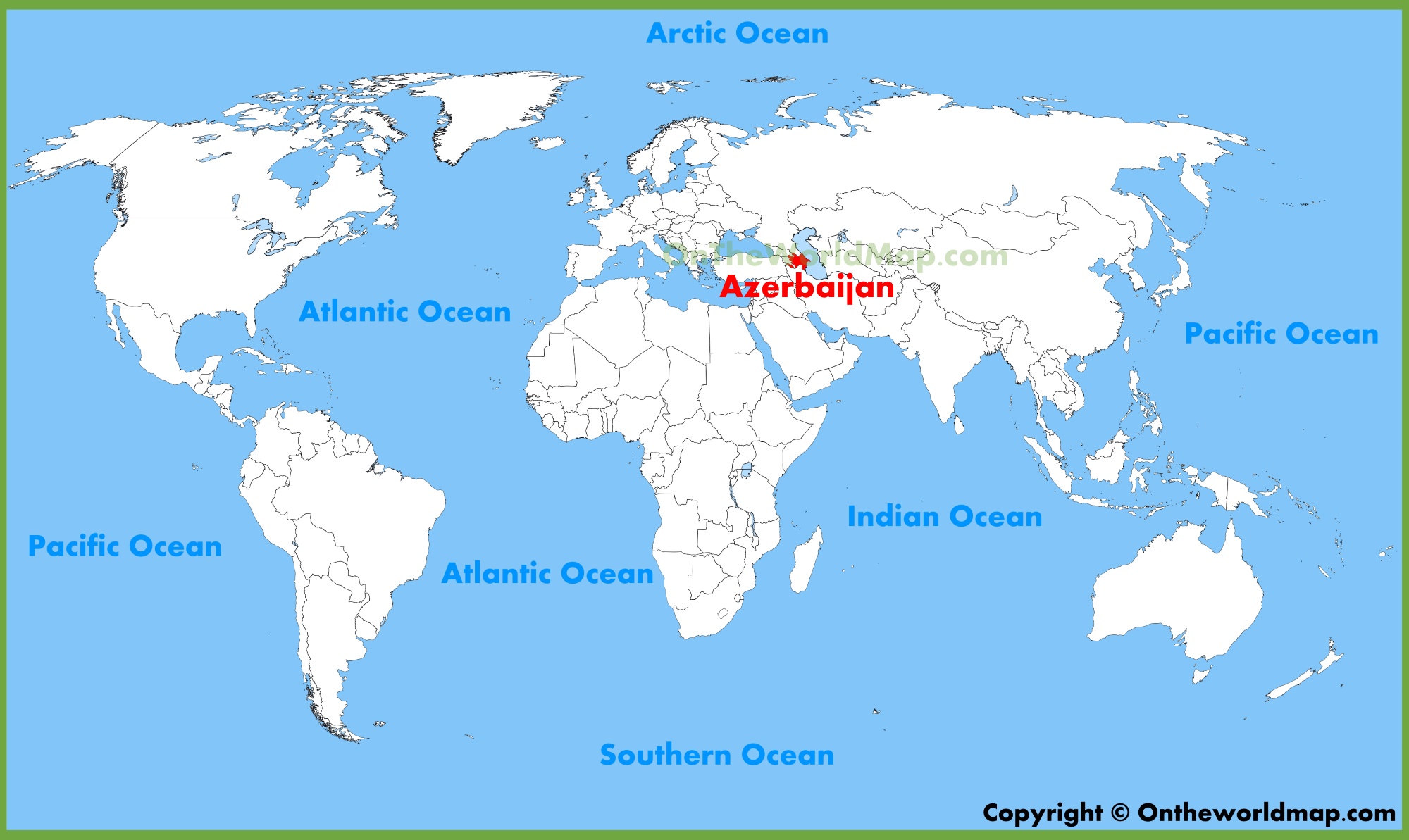 Where Is Azerbaijan Located Location Map Of Azerbaijan