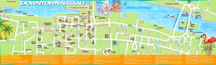 Nassau tourist map