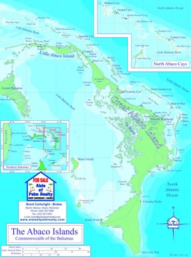 Large detailed map of Abacos
