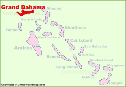 Grand Bahama Location Map