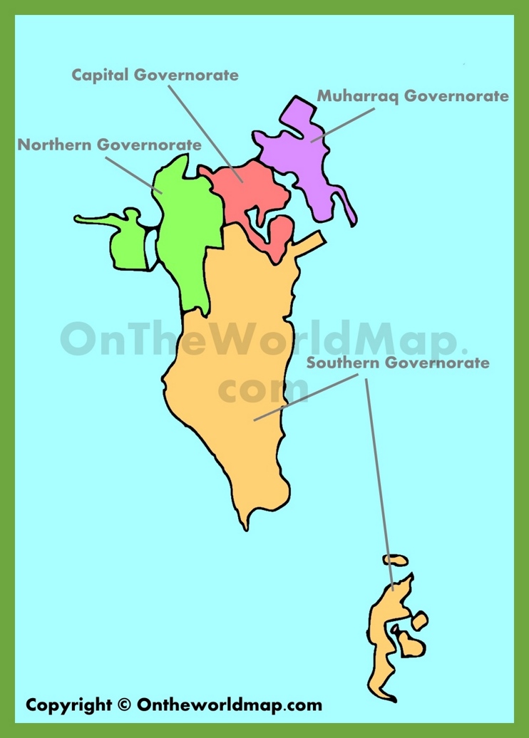 Administrative map of Bahrain