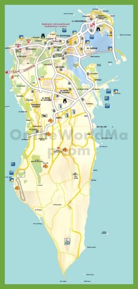 Tourist map of Bahrain