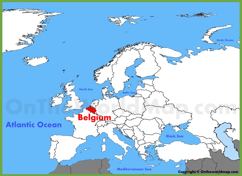 Map Europe Belgium