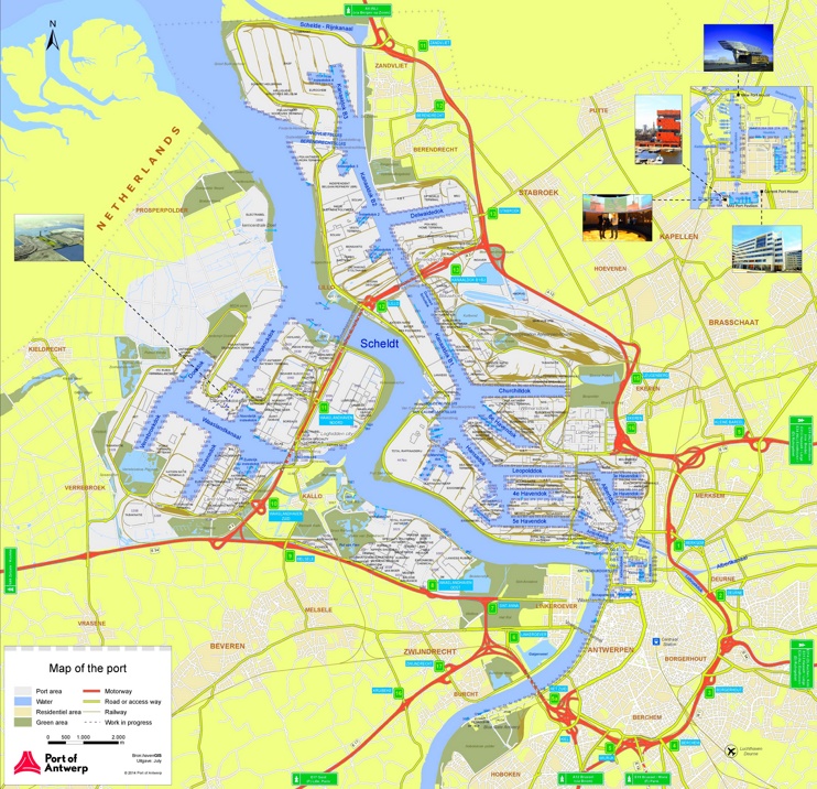 Port of Antwerp map