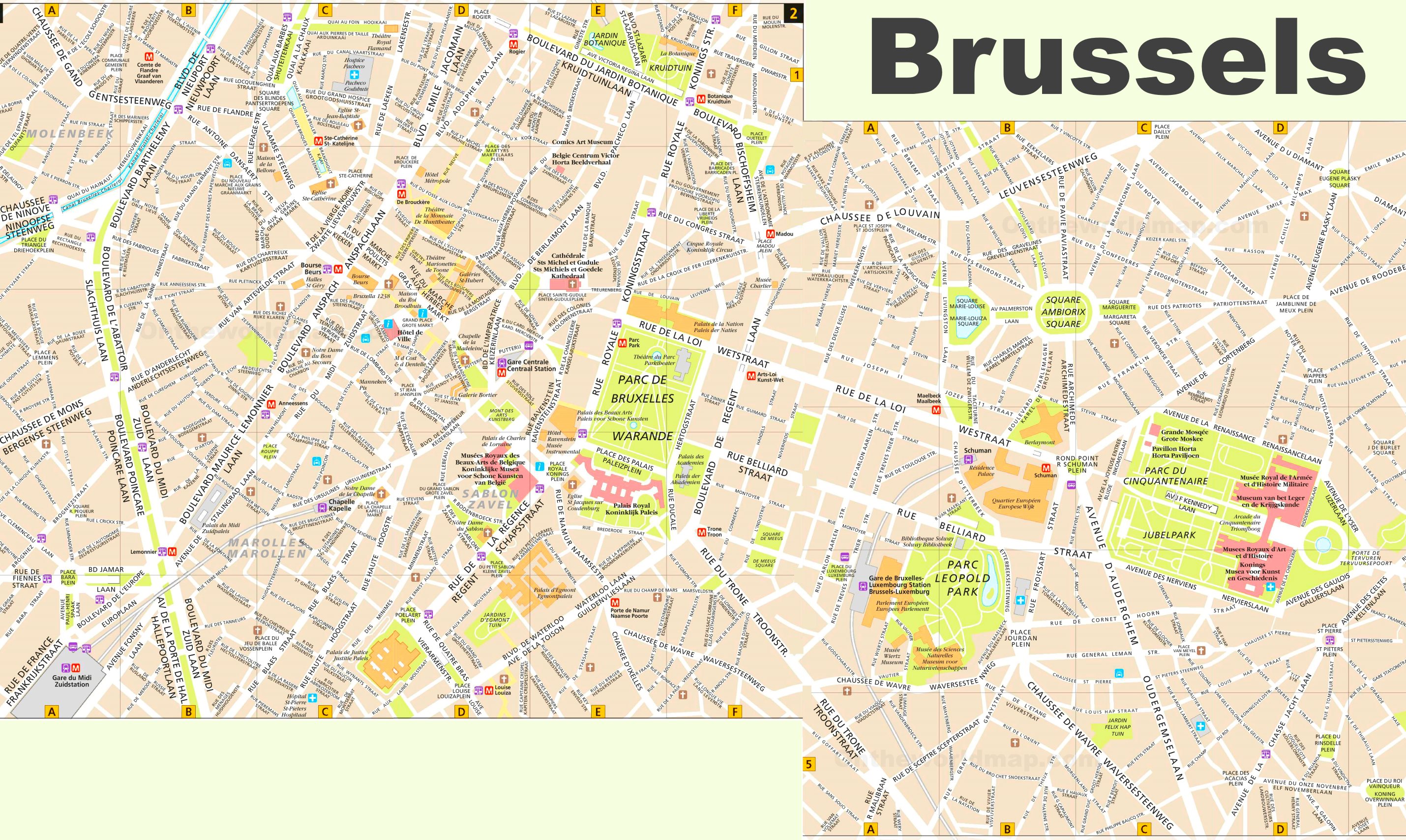 brussels-tourist-map
