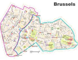 Tourist Map of Brussels City Center