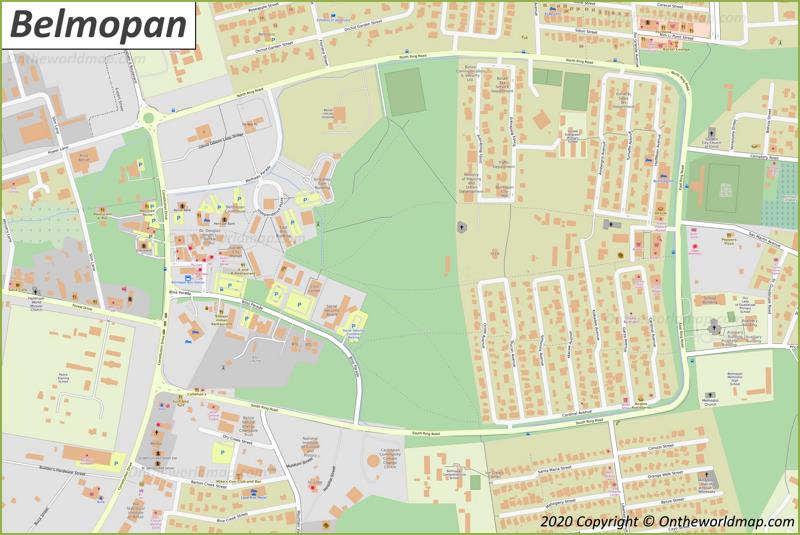 Belmopan Downtown Map