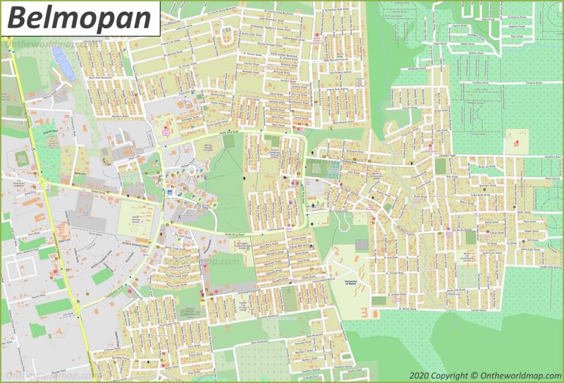 Map of Belmopan