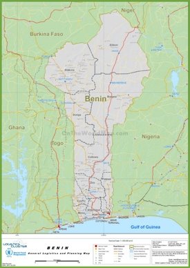 Large detailed map of Benin