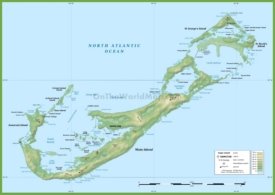 Bermuda physical map