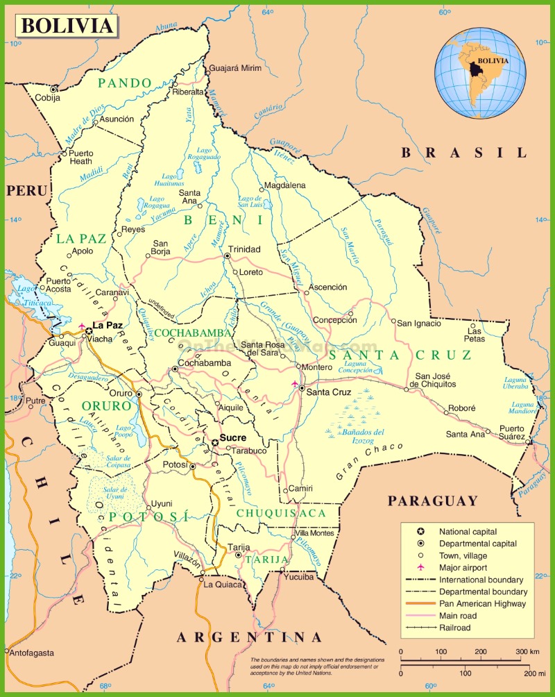 Bolivia road map