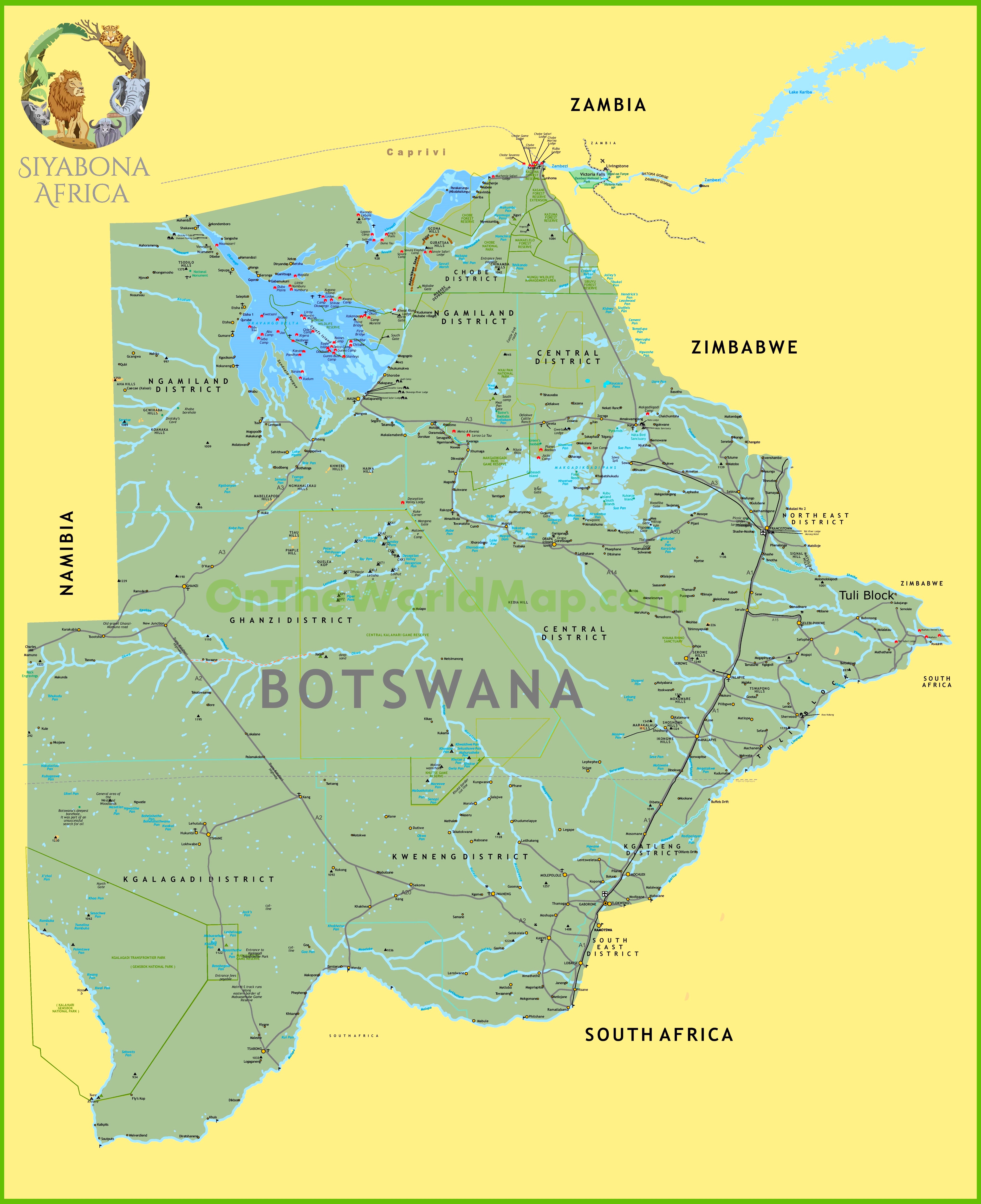 Blog De Linguagens Map Of Botswana