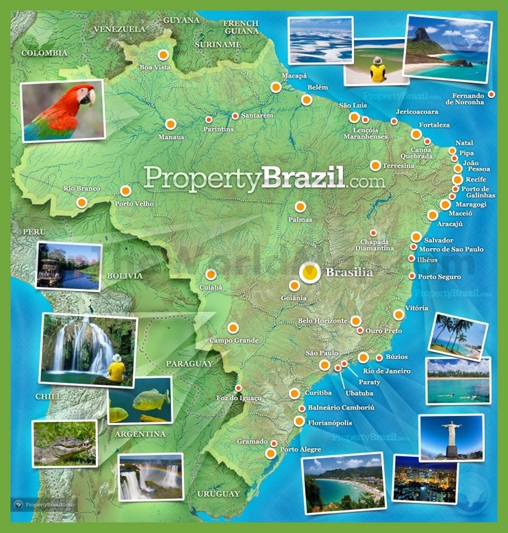 Brazil tourist map