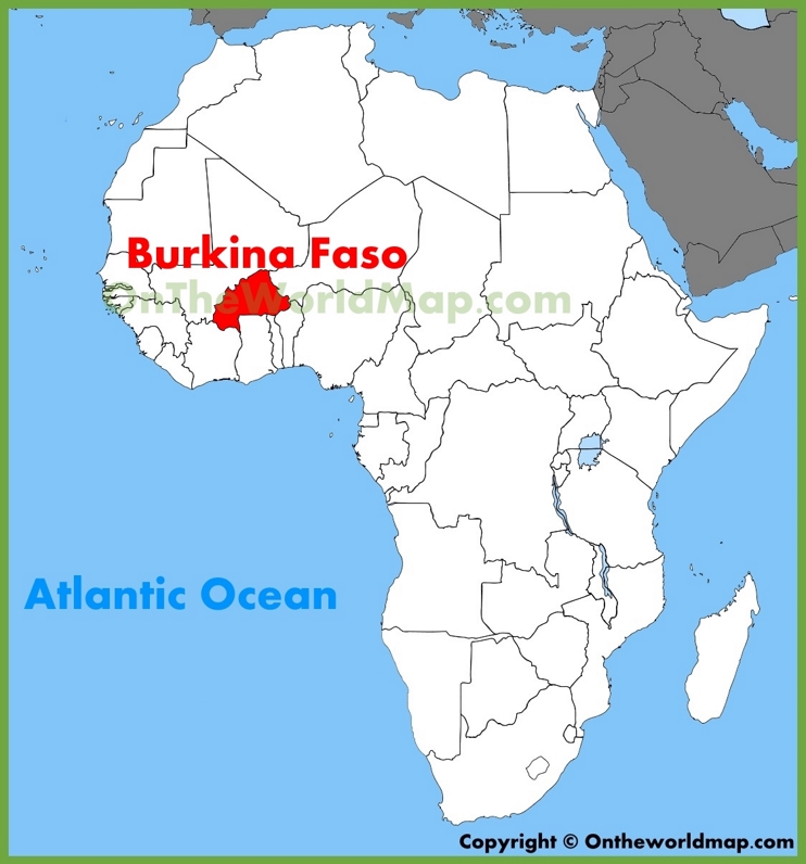 Burkina Faso location on the Africa map