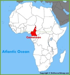 Cameroon location on the Africa map