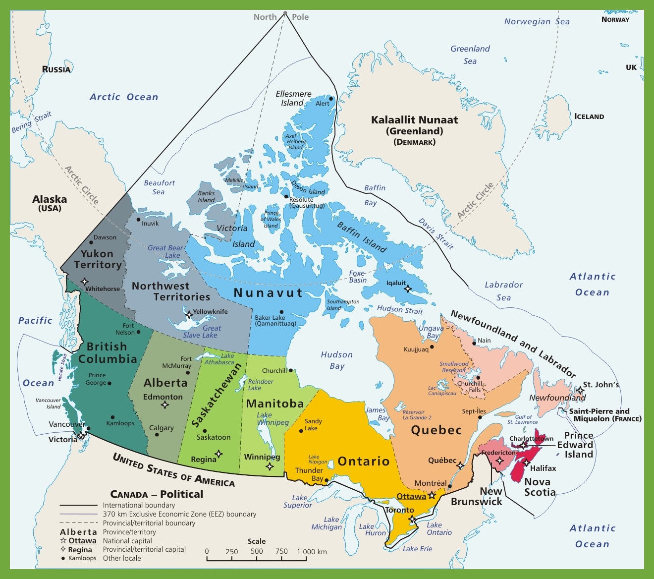 Canada Political Map Ontheworldmap