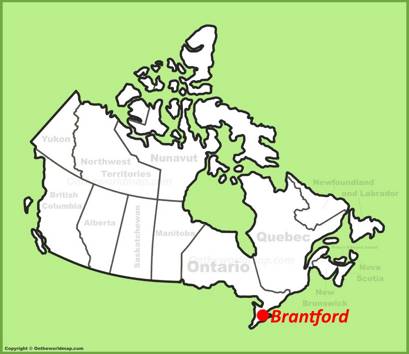 Brantford Location Map