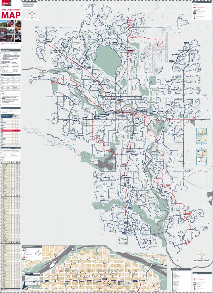 Calgary transport map