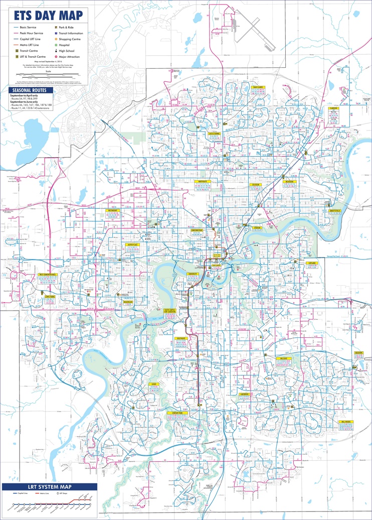 Edmonton transport map