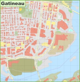 Gatineau (Hull) downtown map