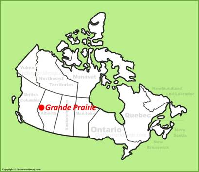 Grande Prairie Location Map
