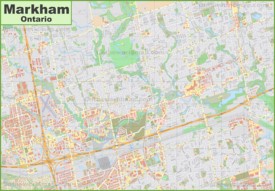 Large detailed map of Markham