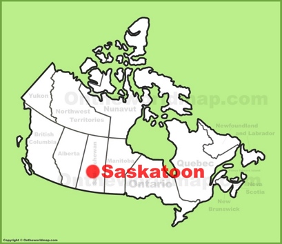 Saskatoon Location Map