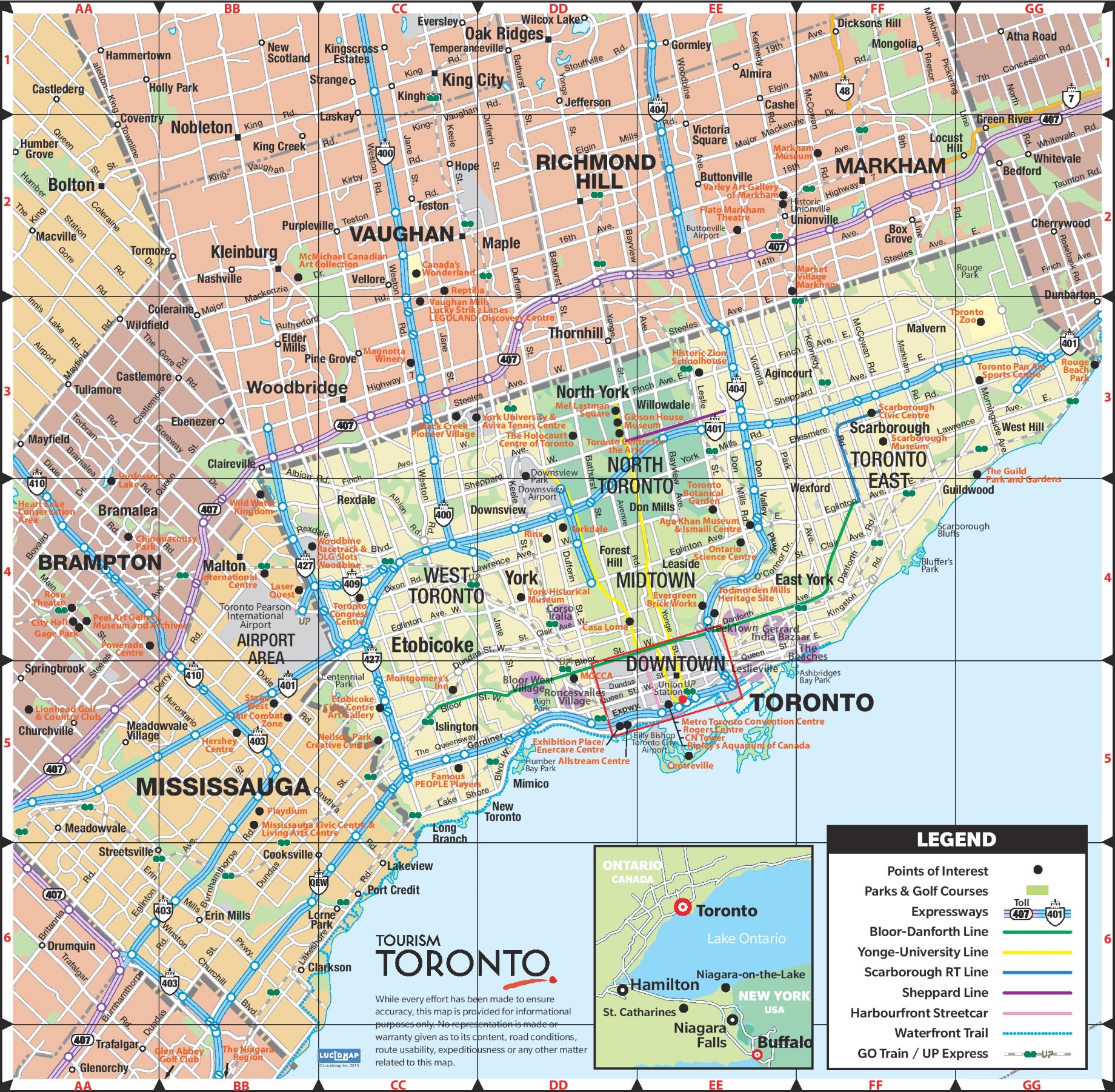 Toronto map – Älypuhelimen käyttö ulkomailla