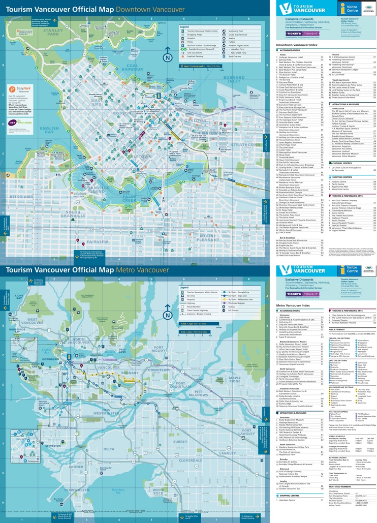 Vancouver tourist map