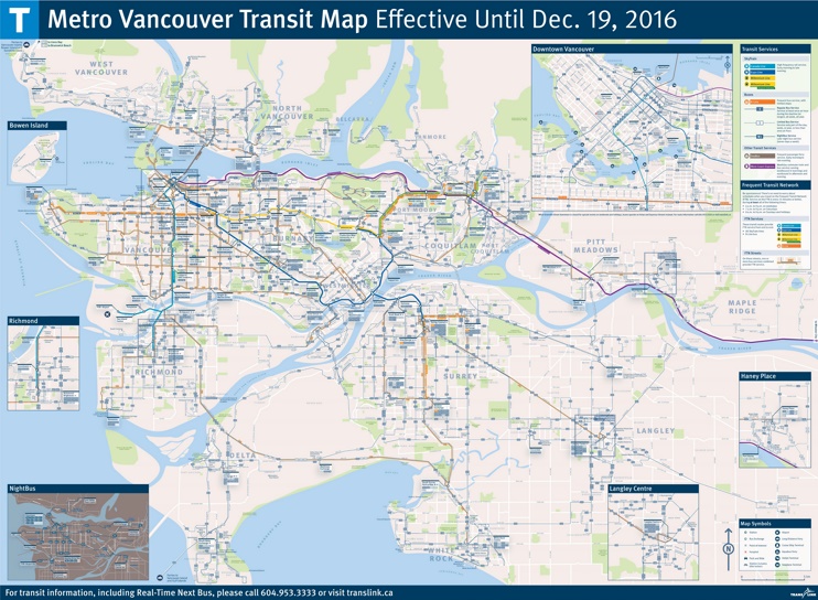 Vancouver transport map