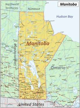 Large detailed map of Manitoba with cities and towns Large detailed map of Manitoba with cities and towns