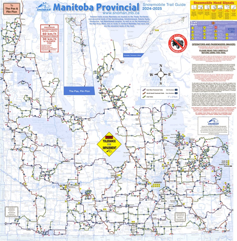 Manitoba snowmobile trail map Manitoba snowmobile trail map