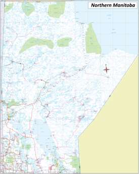 Map of Northern Manitoba Map of Northern Manitoba