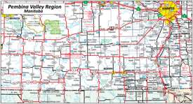 Map of Pembina Valley Region Map of Pembina Valley Region