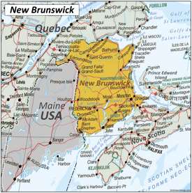 Large detailed map of New Brunswick Large detailed map of New Brunswick
